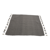 Outdoor Living - Plaid Pompon black, 125x150cm