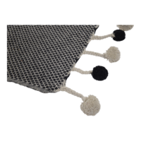 Outdoor Living - Plaid Pompon black, 125x150cm