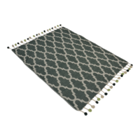 Outdoor Living - Plaid Pompon green, 125x150cm