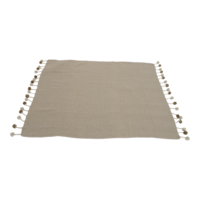 Outdoor Living - Plaid Pompon brown, 125x150cm