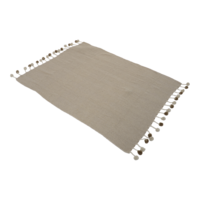 Outdoor Living - Plaid Pompon brown, 125x150cm