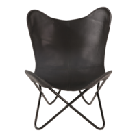 Outdoor Living - Vlinderstoel Cabra Zwart 75x75x87cm