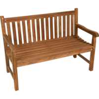 Outdoor Living - Bank teak rechte rug 130cm