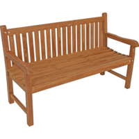 Outdoor Living - Bank teak rechte rug 150cm