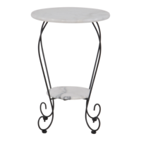 Outdoor Living - Bijzettafel marmer wit &Oslash;25 - &Oslash;41cm