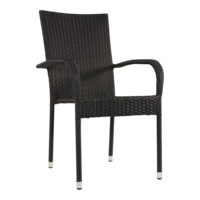 Outdoor Living - Stapelstoel Corona zwart
