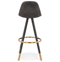 Maysun - Design Barkruk - BRENDA Donker Grijs - Zwart