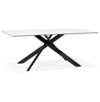 Maysun - Design Eettafel - VIVIAN Wit - Zwart