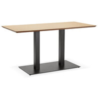 Maysun - Design Eettafel - JAILY Naturel - Zwart 150x70cm