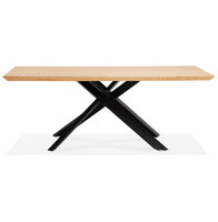 Maysun - Design Eettafel - ROXAN Naturel - Zwart 200x100cm