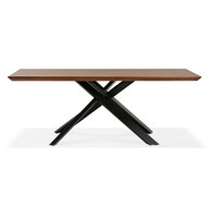 Maysun - Design Eettafel - ROXAN Walnoot - Zwart 200x100cm