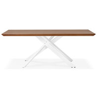 Maysun - Design Eettafel - ROXAN Walnoot - Wit 200x100cm