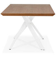 Maysun - Design Eettafel - ROXAN Walnoot - Wit 200x100cm