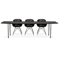 Maysun - Design Eettafel - STACY Zwart Uitschuifbaar