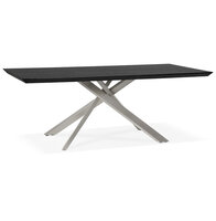 Maysun - Design Eettafel - ROXAN Zwart - Geborsteld 200x100cm