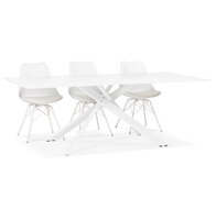 Maysun - Design Eettafel - MALOE Wit - Wit 200x100cm