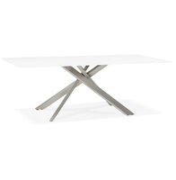 Maysun - Design Eettafel - MALOE Wit - Geborsteld 200x100cm