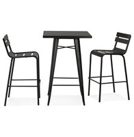 Maysun - Bartafel - TRISTAN Zwart - Zwart 70x70x105,5cm
