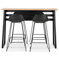 Maysun - Bartafel - MALIN Naturel - Zwart 60x150x105,5cm
