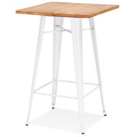 Maysun - Bartafel - FRENK Bruin - Wit 70x70x105,5cm