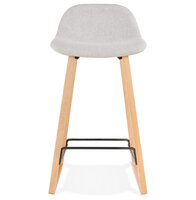 Maysun - Design Barkruk - TYRA MINI Licht Grijs - Naturel