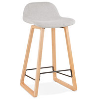 Maysun - Design Barkruk - TYRA MINI Licht Grijs - Naturel