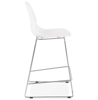 Maysun - Design Barkruk - ZONNE MINI Wit - Chroom