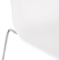 Maysun - Design Barkruk - ZONNE MINI Wit - Chroom