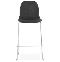 Maysun - Design Barkruk - PUCK Donker Grijs - Chroom