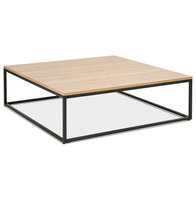 Maysun - Salontafel - PETRA - Naturel - Zwart 110x110x35cm