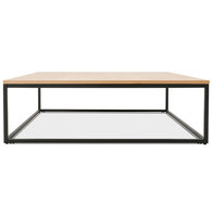 Maysun - Salontafel - PETRA - Naturel - Zwart 110x110x35cm