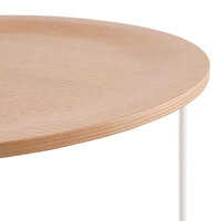 Maysun - Bijzettafel - NOURY - Naturel - Wit &Oslash;45,5x52,5cm