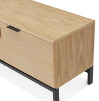 Maysun - TV Meubel - KATELIN - Naturel - Zwart 150x40x50cm