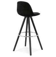 Maysun - Design Barkruk - FRANKA Zwart - Zwart