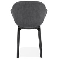 Maysun - Design Stoel - ELENA Donkergrijs - Zwart