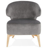 Maysun - Design Fauteuil- MEGAN Grijs - Naturel