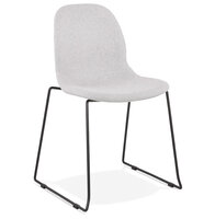 Maysun - Eetkamerstoel - SILLA Lichtgrijs - Zwart