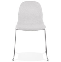 Maysun - Eetkamerstoel - SILLA Lichtgrijs - Chroom