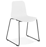 Maysun - Eetkamerstoel - BECKY Wit - Zwart