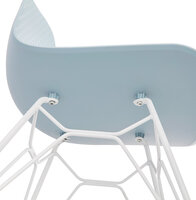Maysun - Eetkamerstoel - FINE Blauw - Wit