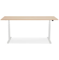 Maysun - Elektrisch Zit-Sta Bureau - DUNCAN Naturel - Wit 160x80cm