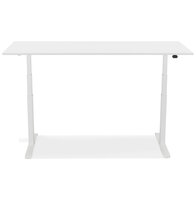 Maysun - Elektrisch Zit-Sta Bureau - DUNCAN Wit - Wit 160x80cm