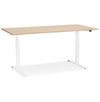 Maysun - Elektrisch Zit-Sta Bureau - DUNCAN Naturel - Wit 140x70cm