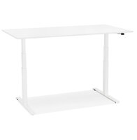 Maysun - Elektrisch Zit-Sta Bureau - DUNCAN Wit - Wit 140x70cm