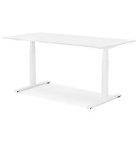 Maysun - Elektrisch Zit-Sta Bureau - DUNCAN Wit - Wit 140x70cm