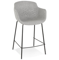 Maysun - Design Barkruk - LIZANNE MINI Licht Grijs - Zwart