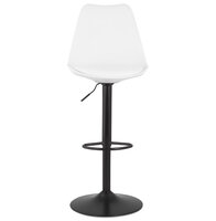 Maysun - Design Barkruk - BIBI Wit - Zwart