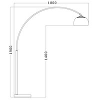 Maysun - Vloerlamp - LOS ANGELES XL Chroom