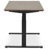 Maysun - Elektrisch Zit-Sta Bureau - COMFORT Walnoot - Zwart 180x90cm