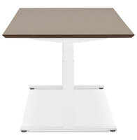 Maysun - Elektrisch Zit-Sta Bureau - COMFORT Walnoot - Wit 180x90cm